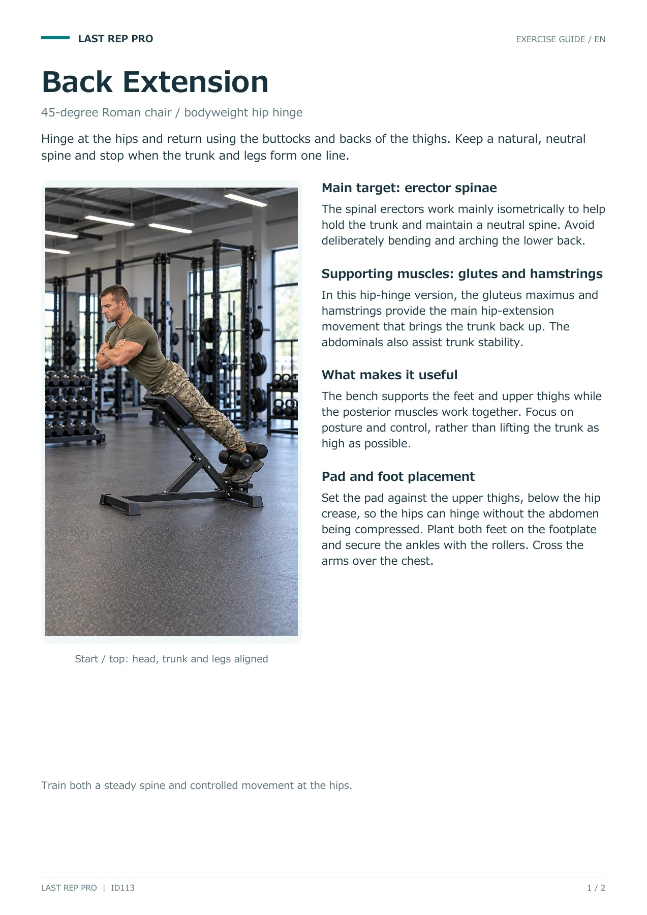Back Extension: English PDF page 1 of 2