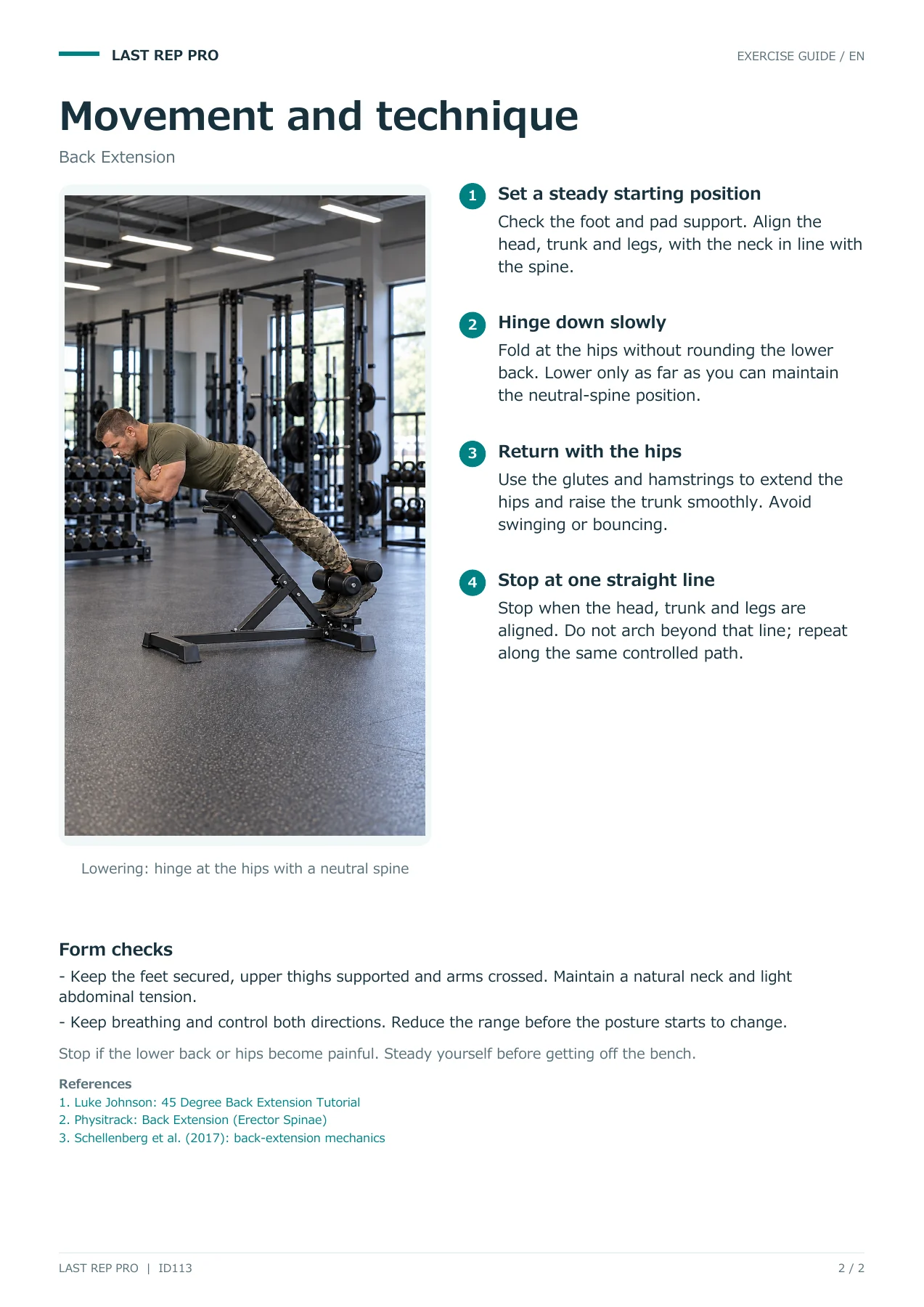 Back Extension: English PDF page 2 of 2