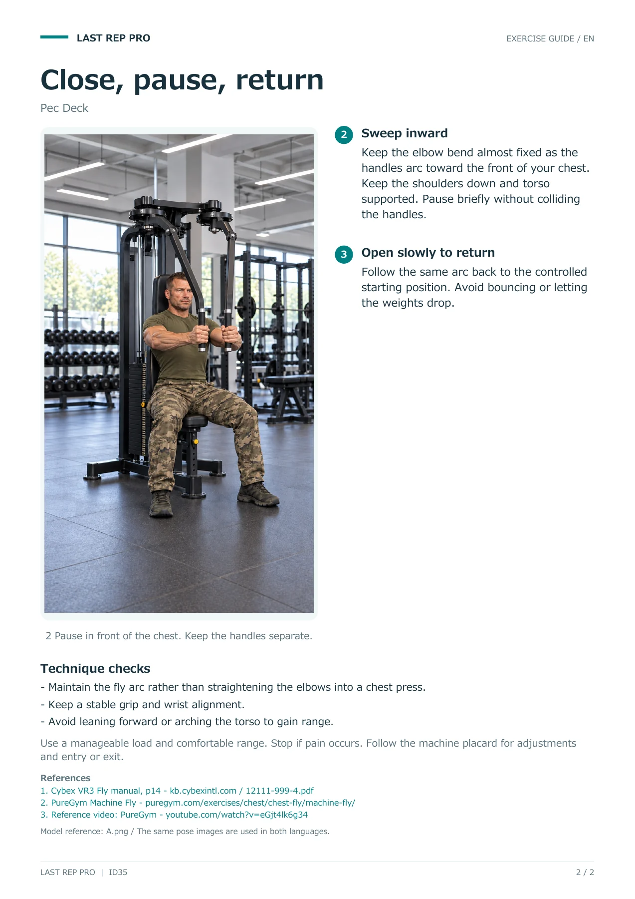Pec Deck: English PDF page 2 of 2