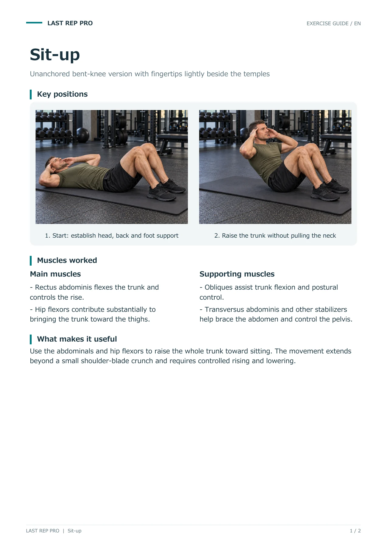 Sit-up: English PDF page 1 of 2