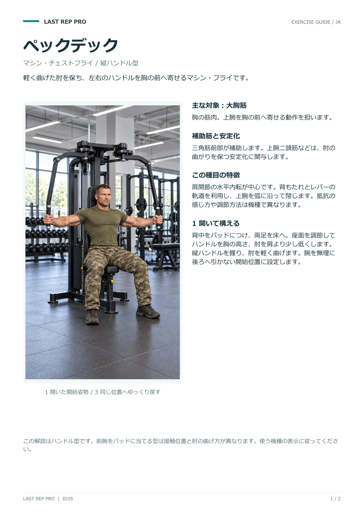 ペックデック:解説PDF 1 / 2ページ